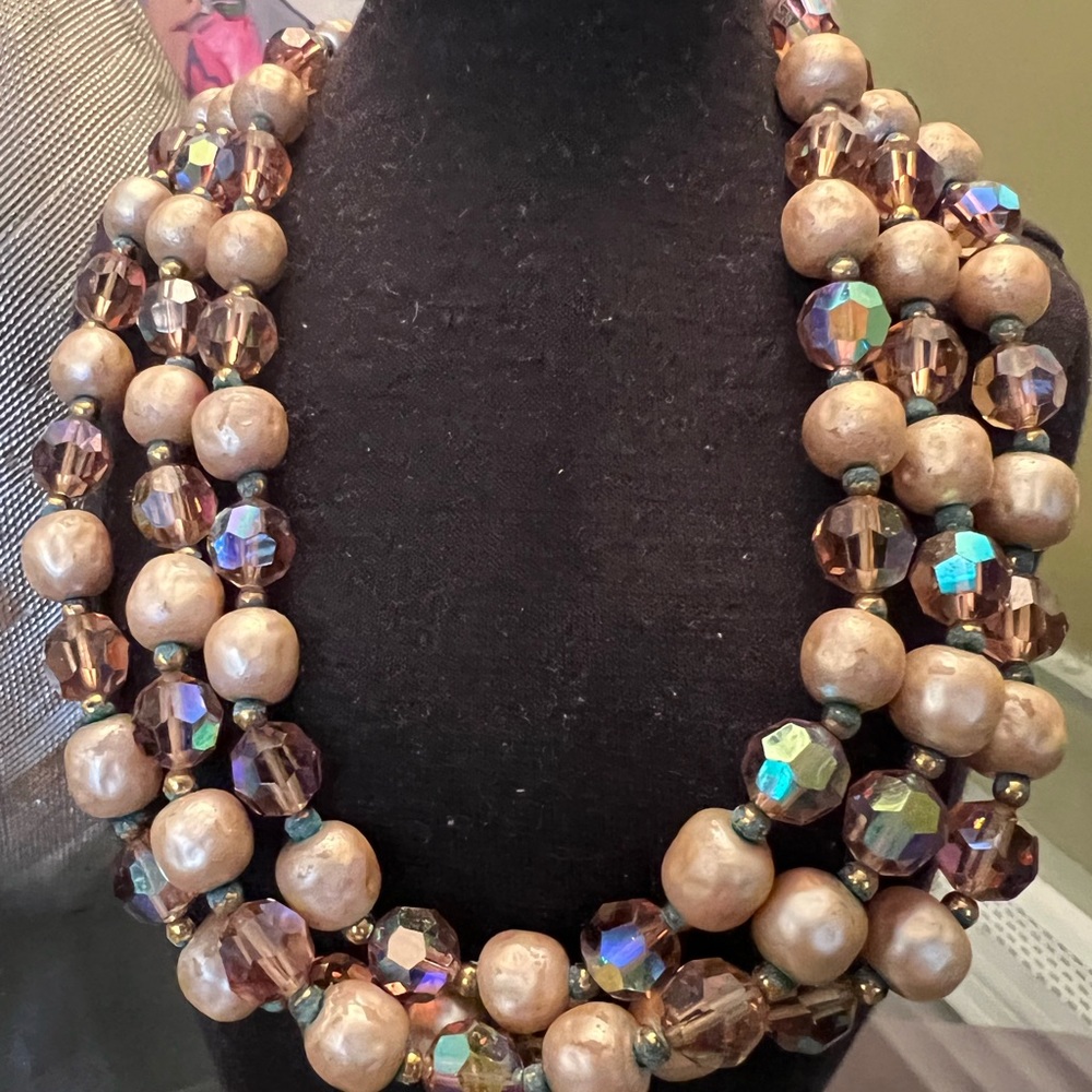 Vintage crystal stone choker